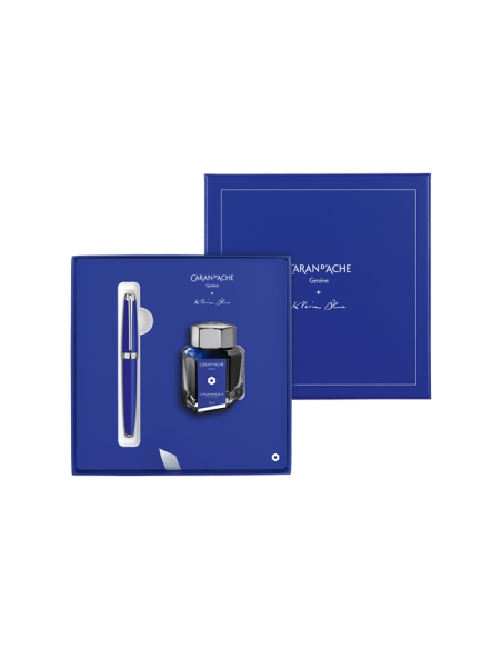Comprar Caneta Leman + Tinteiro Klein Blue Caran d´Ache Ed. Lim. | Edições Limitadas | Caran d Ache