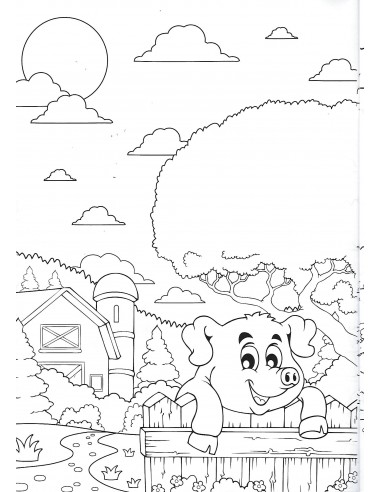 Comprar Livro de Colorir Animais da Quinta 23 | Livros pintura | Papelaria João Correia