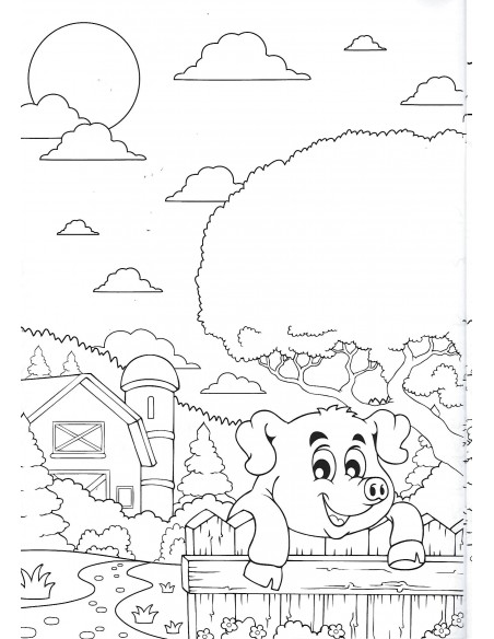Comprar Livro de Colorir Animais da Quinta 23 | Livros pintura | Papelaria João Correia