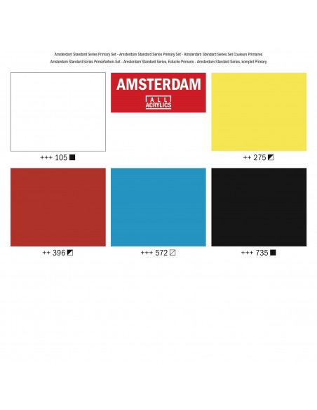 Comprar Conj. Acrílico Amsterdam C/5 Cores Primarias | Acrílico | Talens