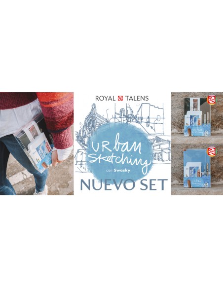 Comprar Set Urban Sketching Black Edition | Aguarela em Tubo 10ml. e 1/2 pastinha | Talens