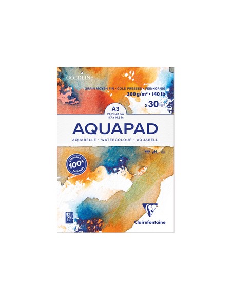 Comprar Bloco Aguarela Aquapad A3 ClaireFontaine | Papel Aguarela | Clairefontaine