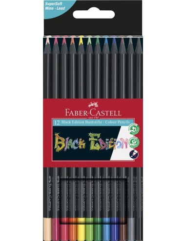 Comprar Lápis Cor Faber-Castell Black Edition Super Soft C/12 | Lápis de cor Polychromos | Faber-Castell