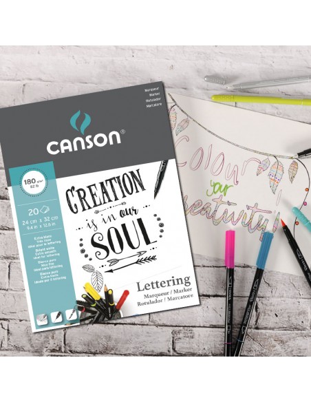 Comprar Bloco Canson Lettering A4 20fls. 180grs. | Blocos de Desenho | Canson