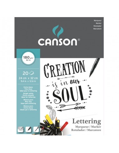 Comprar Bloco Canson Lettering A4 20fls. 180grs. | Blocos de Desenho | Canson