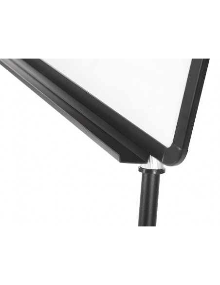 Comprar Quadro tripé c/caixilho plástico preto c/prateleira e apto para bloco papel (70x103) | Quadros Brancos | Q-Connect