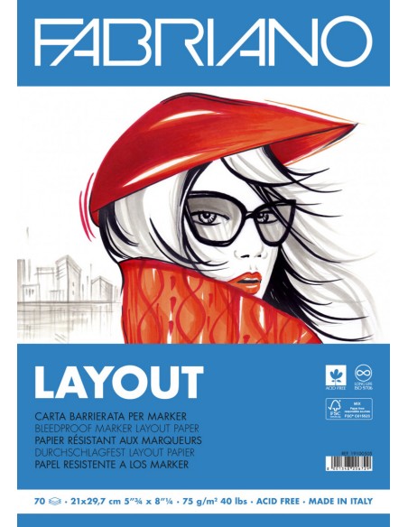 Comprar Bloco Fabriano A4 Layout 75grs. 70fls. | Blocos de Desenho | Fabriano