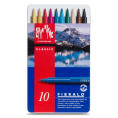 Comprar Marcador Caran D`Ache Fibralo C/10 Caixa Metálica | Marcadores de feltro | Caran d Ache