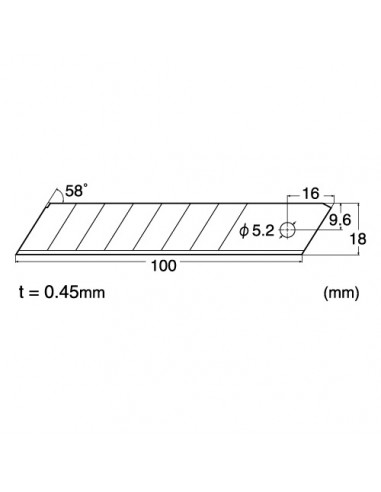 Comprar Tubo C/6 Laminas de Recarga BL-300 18 mm | Cortantes | NT Cutter