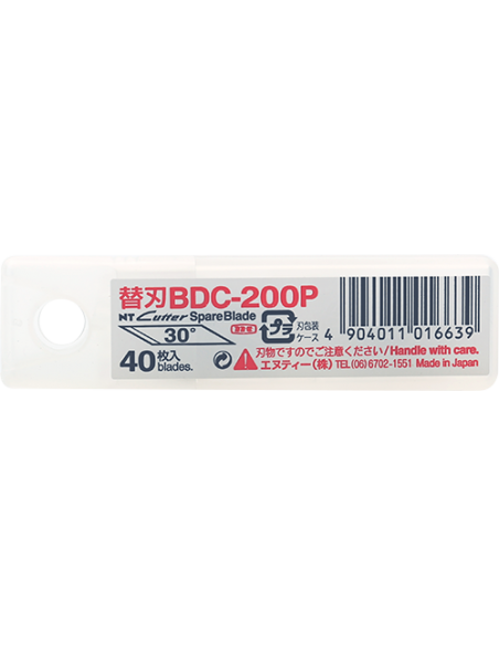 Comprar Tubo C/40 Laminas de Recarga BDC-200 30º | Cortantes | NT Cutter