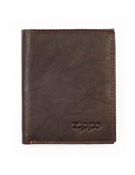 Comprar Carteira Zippo Vertical Com Porta Moedas Castanho Escuro | Marroquinaria | Zippo