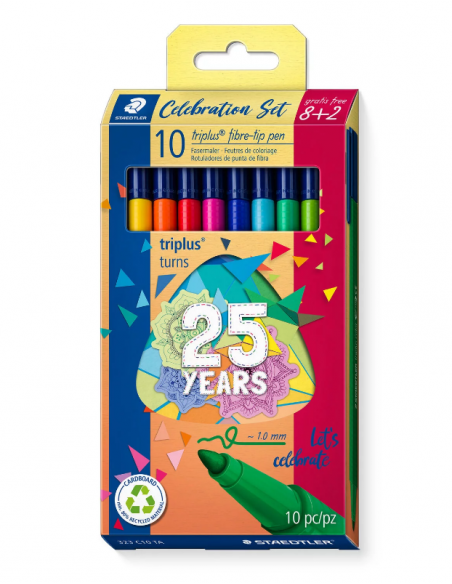 Comprar Marcador Staedtler Triplus Color C/8+2 Caixa de Cartão | Marcadores de feltro | Staedtler