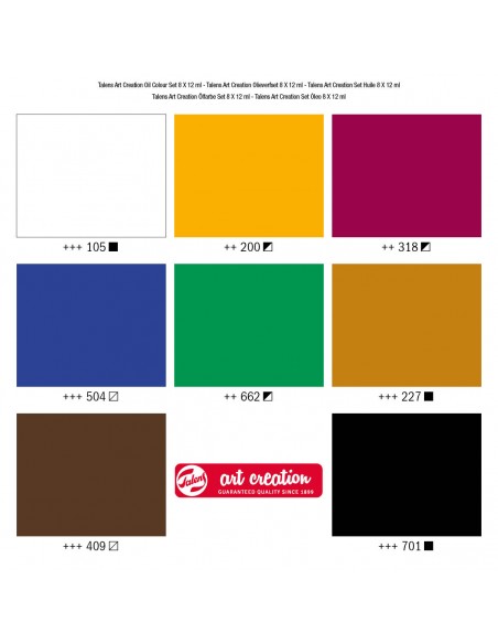 Comprar Óleo Art Creation Set C/8 cores 12 ml. | Óleo | Talens