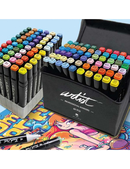 Comprar Estojo de Marcadores artist Alex Bog C/60 | Brush Pen | Papelaria João Correia
