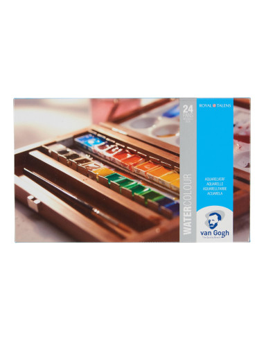 Comprar Aguarela Van Gogh Caixa Madeira C/24 | Aguarela em Tubo 10ml. e 1/2 pastinha | Van Gogh