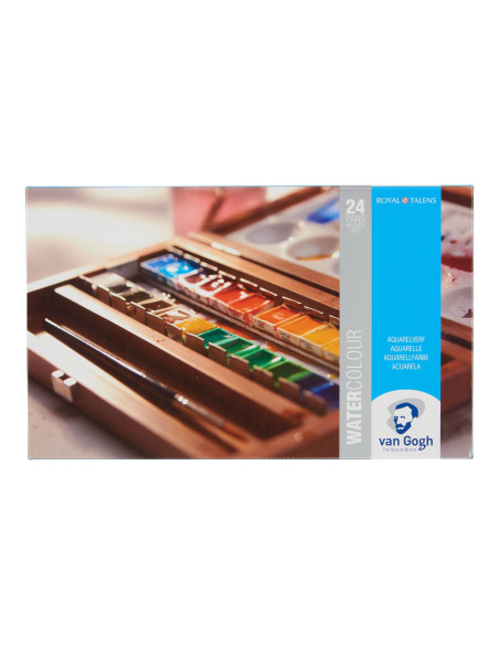 Comprar Aguarela Van Gogh Caixa Madeira C/24 | Aguarela em Tubo 10ml. e 1/2 pastinha | Van Gogh