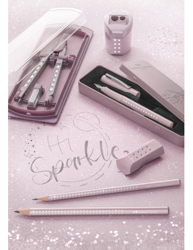 Comprar Caneta Faber-Castell Sparkle M Rosa Metálico | Canetas Aparo | Faber-Castell