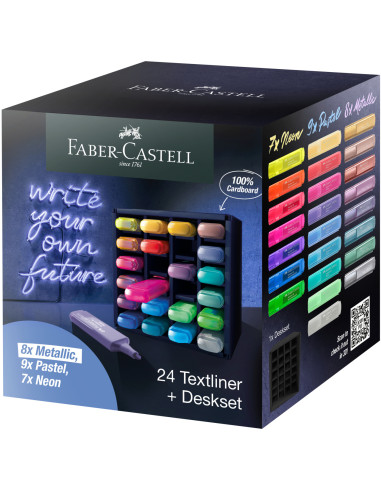 Comprar Set Secretária 24 Marcadores Textliner Faber-Castell | Sublinhadores | Faber-Castell