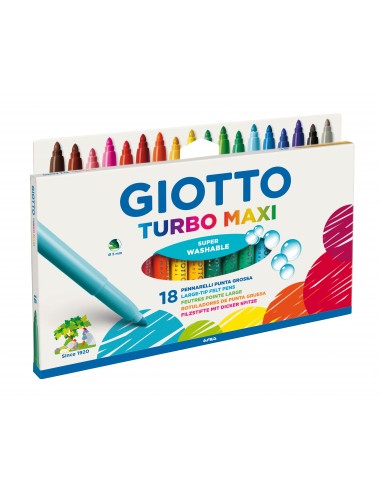 Comprar Marcadores Turbo Maxi Giotto C/18 | Pintura | Giotto