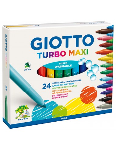 Comprar Marcadores Turbo Maxi Giotto C/24 | Pintura | Giotto