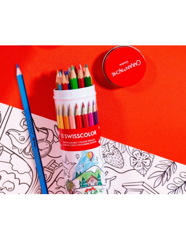 Comprar Swisscolor Tubo C/18 Lápis + Poster | Lápis de Cor Aguareláveis | Caran d Ache
