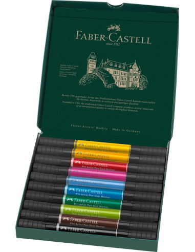 Comprar Marcadores Faber-Castell Pitt Pen Dual C/10 | Brush Pen | Faber-Castell