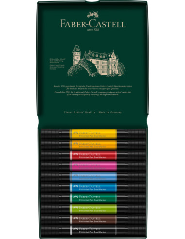 Comprar Marcadores Faber-Castell Pitt Pen Dual C/10 | Brush Pen | Faber-Castell