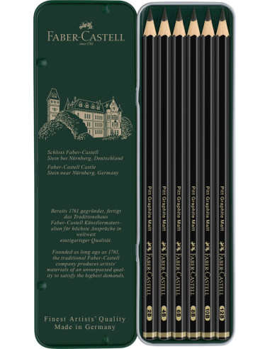 Comprar Lápis Faber-Castell Pitt Grafite Matt C/6 | Lápis Graphite | Faber-Castell