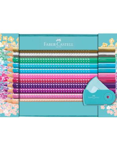Comprar Lápis Faber-Castell Sparkle Cx. Metal C/20 + Apara-Lápis | Lápis de cor Polychromos | Faber-Castell