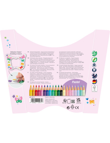 Comprar Lápis Faber-Castell Sparkle Cx. Borboleta Metal C/10 | Lápis de cor Polychromos | Faber-Castell