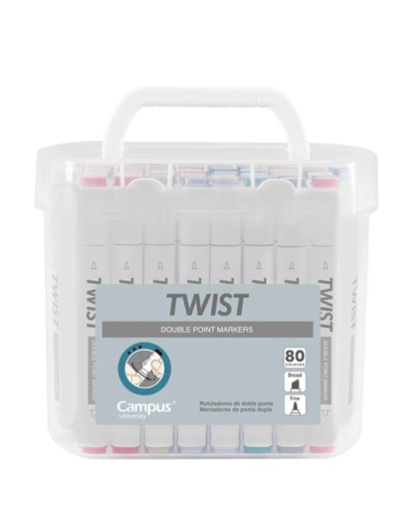 Comprar Marcador Twist Campus C/80 | Brush Pen | Papelaria João Correia
