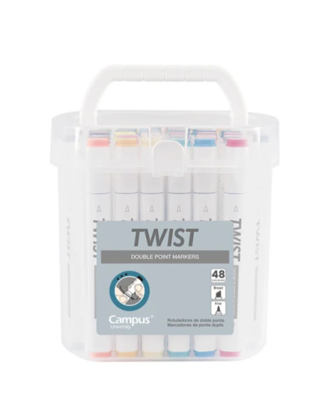 Comprar Marcador Twist Campus C/48 | Brush Pen | Papelaria João Correia