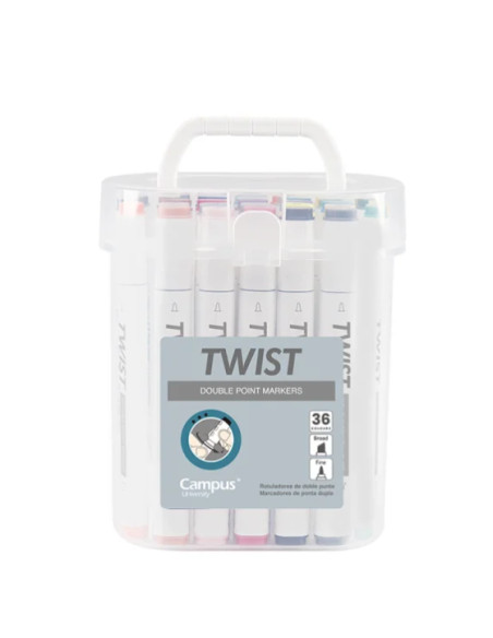 Comprar Marcador Twist Campus C/36 | Brush Pen | Papelaria João Correia