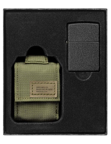 Comprar Gift Box Zippo Isqueiro Black Crackle + Bolsa Isqueiro | Isqueiros | Zippo