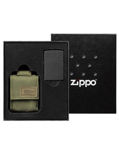 Comprar Gift Box Zippo Isqueiro Black Crackle + Bolsa Isqueiro | Isqueiros | Zippo