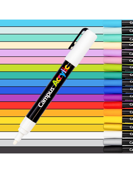 Comprar Marcadores Acrílico Campus V/Cores | Marcadores Acrílicos | Papelaria João Correia