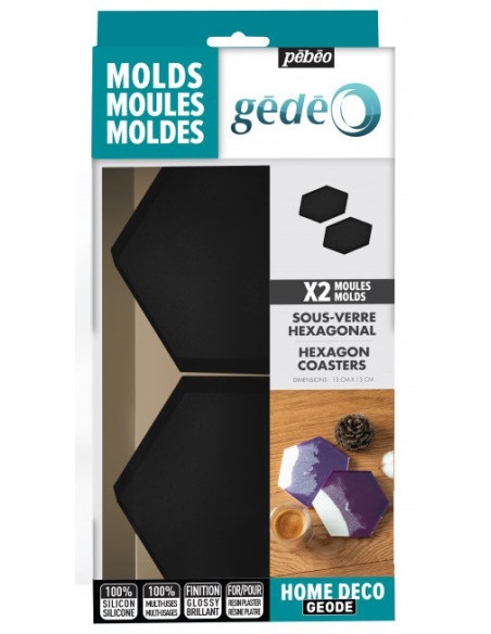 Comprar Pébéo Gédéo – Conjunto de 2 Moldes Hexagonais em Silicone | Artes Decorativas | Pébéo