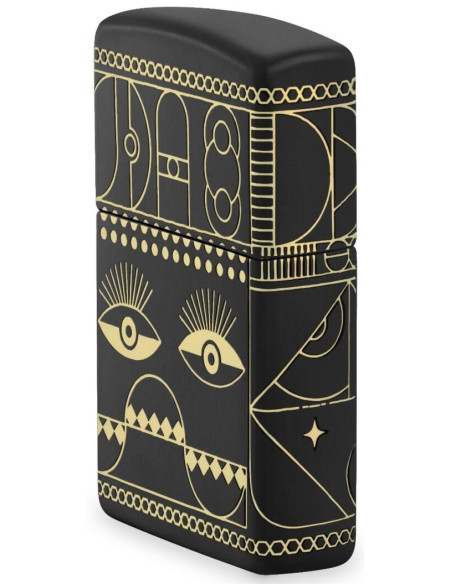 Zippo Patterns Black Matte Laser 360º 60007269