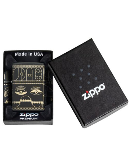 Zippo Patterns Black Matte Laser 360º 60007269