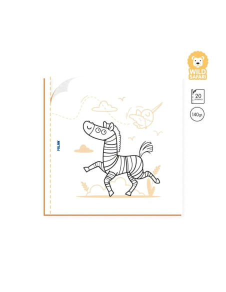 Livro de Colorir Milan Wild Safari 54218GC01
