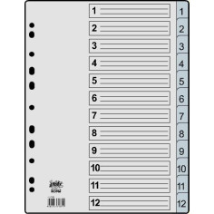 Comprar Conj. separador numérico 1/12 P.P. 0.13 A4 | Arquivo | Manufacturas Roma