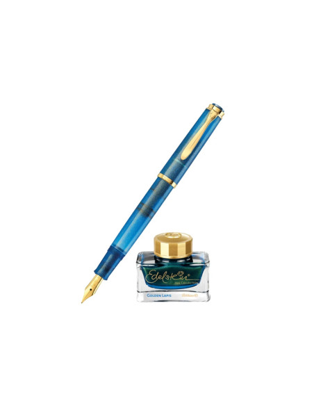 Caneta Pelikan Classic M200 Golden Lapis Lazuli 826075