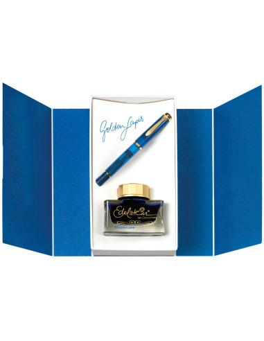 Caneta Pelikan Classic M200 Golden Lapis Lazuli 826075