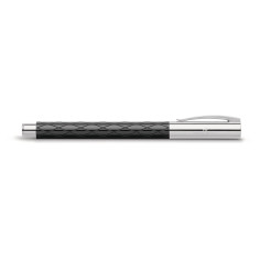 Caneta Faber-Castell Ambition Rhombus Preto M 148920 + Estojo Faber-Castell 189313