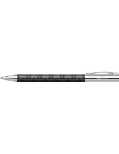 Esferográfica Faber-Castell Ambtion Rhombus Preta 148900 C/ Estojo de Pele 189313