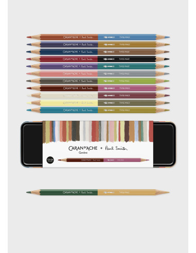 Conj. Caran d´Ache Lápis de Cor Bicolores Paul Smith 3000.344