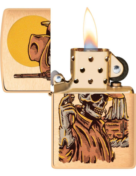 Isqueiro Zippo Cowboy Skull Design 48519