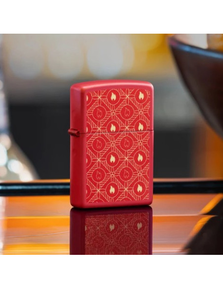 Isqueiro Zippo Designs Flame Red Matt 60007719