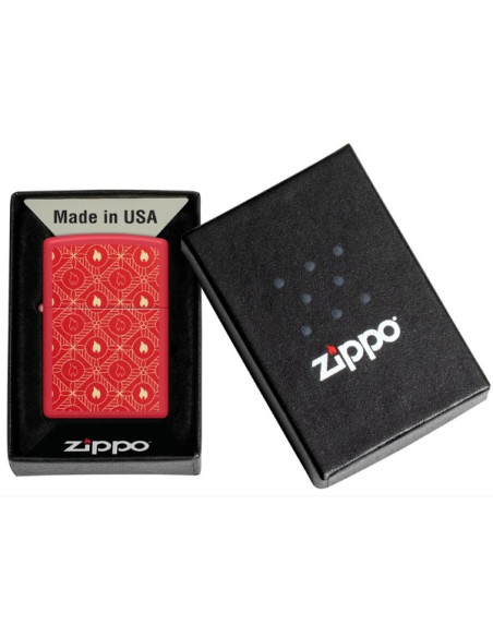 Isqueiro Zippo Designs Flame Red Matt 60007719