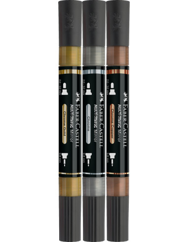 Conj. Marcadores Faber-Castell Multimark Mirror Chrome Effect 185966